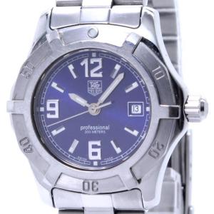 【中古】タグホイヤー 2000 エクスクルーシブ レディース腕時計 デイト SS ブルー文字盤 WN1312｜junglejungle