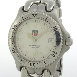 【中古】タグホイヤー セルシリーズ プロフェッショナル メンズ腕時計 クォーツ ホワイト文字盤 SS シルバー WG1112｜junglejungle