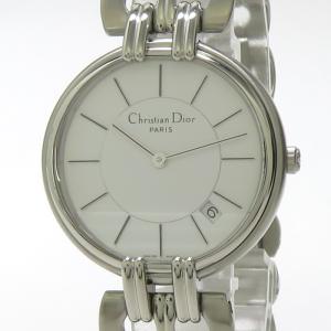 【中古】Christian Dior バギラ レディース 腕時計 クオーツ SS ホワイト文字盤 D67-100｜junglejungle