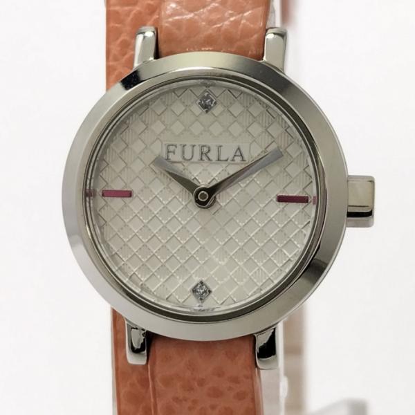 【中古】FURLA ヴィットリア レディース 腕時計 クオーツ SS 革 シルバー文字盤 R4251...