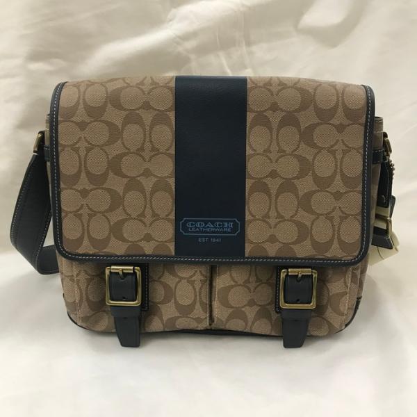 【中古】COACH ショルダーバッグ F70077 シグネチャー PVC ベージュ系 [jgg] メ...