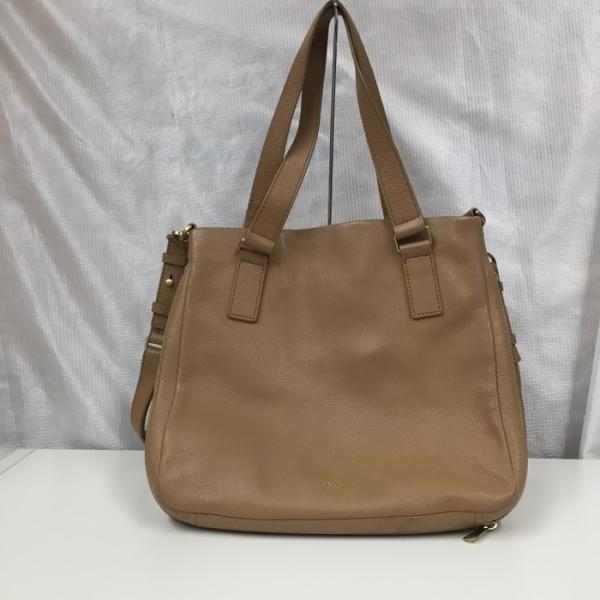 【中古】FOSSIL 2WAYショルダーバッグ レザー ブラウン系 [jgg]