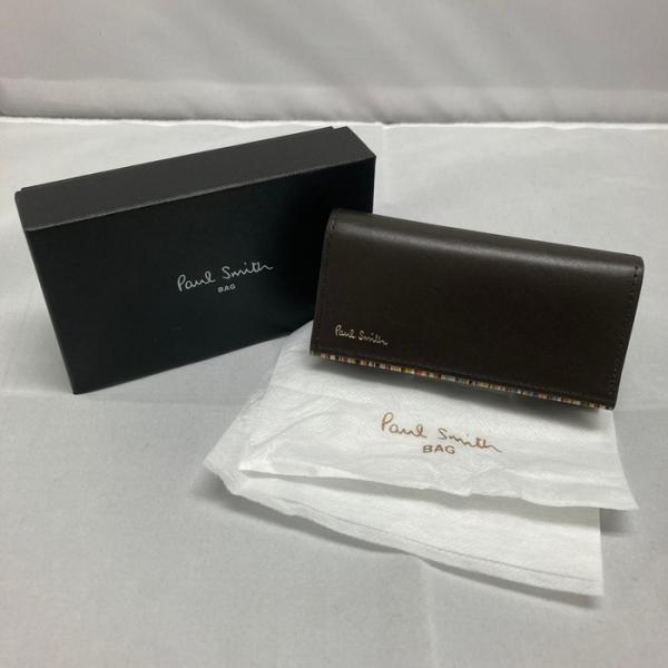 【中古】Paul Smith 4連キーケース レザー ブラウン [jgg]