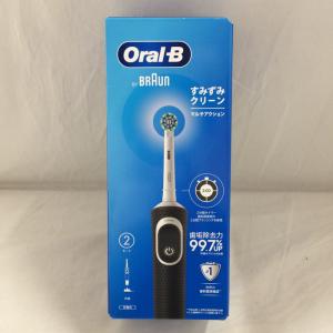 【中古】BRAUN 電動歯ブラシ 充電式 Oral-B すみずみクリーン マルチアクション D100.413.2 BK ブラック [jgg]｜junglejungle