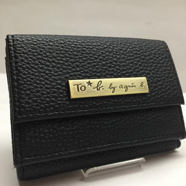 【中古】To b by agnes b. トゥビー バイ アニエスベー レザー コンパクト財布 三つ...