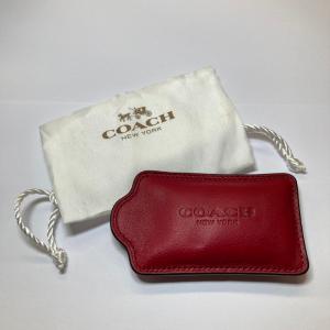 【中古】COACH ペーパーウェイト レザー レッド [jgg]｜junglejungle