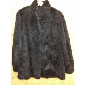 中古 フォックス ファーコート 毛皮コート レディース 当店一番人気 Ic Jggi ブラック