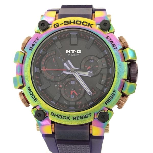 【中古】 CASIO G-SHOCK MTG-B3000PRB オーロラ メンズ 腕時計 ブラック文...