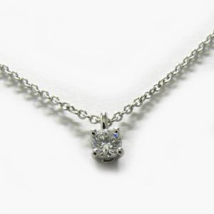 【中古】TIFFANY&Co. ネックレス ソリテール Pt950 プラチナ ダイヤモンド 約2.4g｜junglejungle