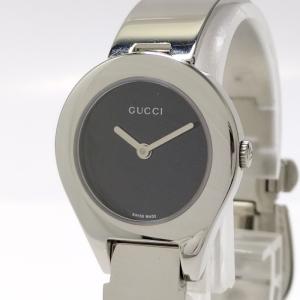 【中古】GUCCI レディース 腕時計 クオーツ SS ブラック文字盤 6700L｜junglejungle