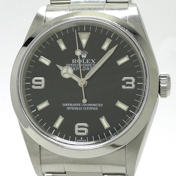 【中古】ROLEX エクスプローラー1 自動巻き SS ブラック文字盤 A番 14270