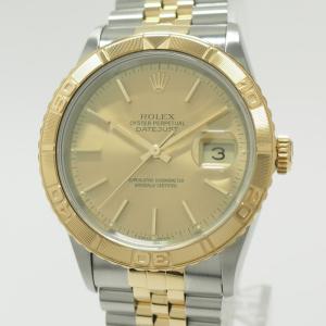 【中古】ROLEX デイトジャスト サンダーバード 自動巻き SS YG ゴールド文字盤 W文字盤 16263｜junglejungle