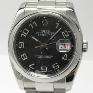 【中古】ROLEX デイトジャスト 自動巻き SS ブラック コンセントリック文字盤 D番 116200｜junglejungle