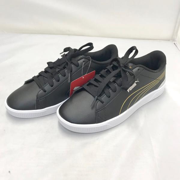 【中古】PUMA スニーカー ビッキー V3 メタリックシャイン ブラック 23cm 395085-...