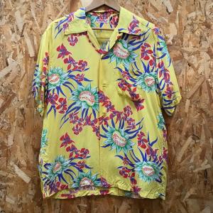 【中古】SUN SURF アロハシャツ メンズ Lサイズ イエロー [jgg]｜junglejungle