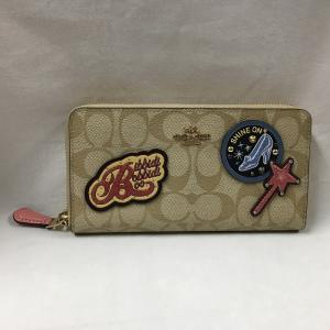 【中古】COACH Disney シンデレラ ラウンドファスナー 長財布 [jgg]｜junglejungle