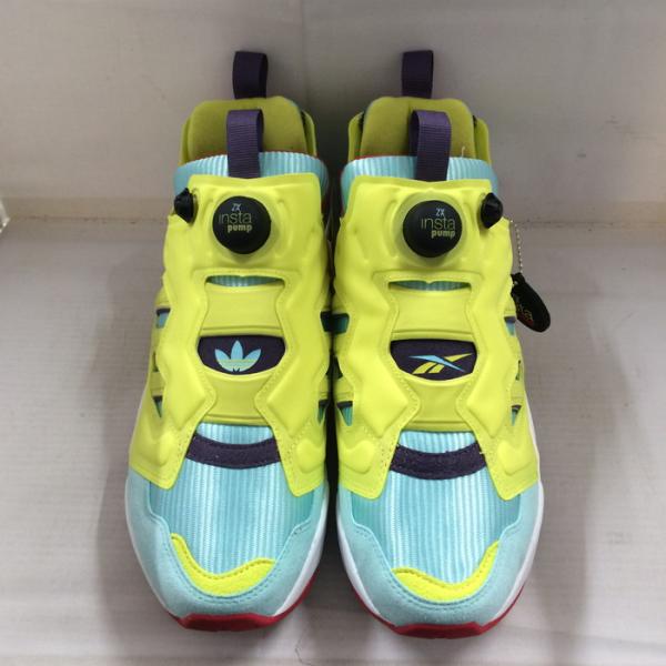 【中古】reebok adidas ZXフューリーメンズ スニーカー FZ1877 イエロー ミント...