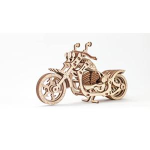 EWA Eco-Wood-Art モデル - クルーザー 3D木製パズル エコフレンドリー DIYメカニカル ゴムバンドモーター 接着剤不要