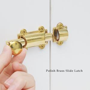 スライドラッチ おしゃれ ドア 扉 金具 錠 真...の商品画像