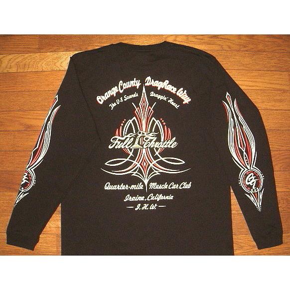 FULL THROTTLE フルスロットル ヘビーコットン生地 ピンストライプ ロングスリーブ 長袖...