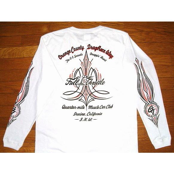 FULL THROTTLE フルスロットル ヘビーコットン生地 ピンストライプ ロングスリーブ 長袖...