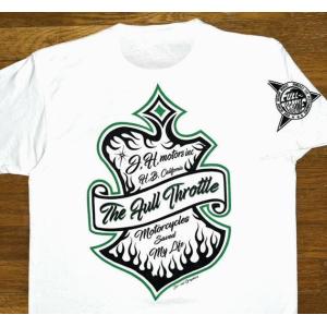 FULL THROTTLE フルスロットル ヘビーコットン生地 ピンストライプ 半袖 Tシャツ (白...