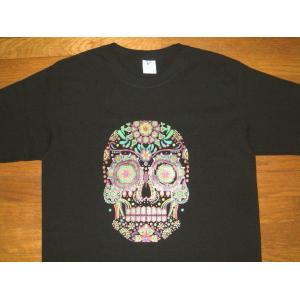 【FUNNY ファニー】 ヘビーコットン生地 メキシコ メキシカン カラベラ シュガー スカル 半袖...