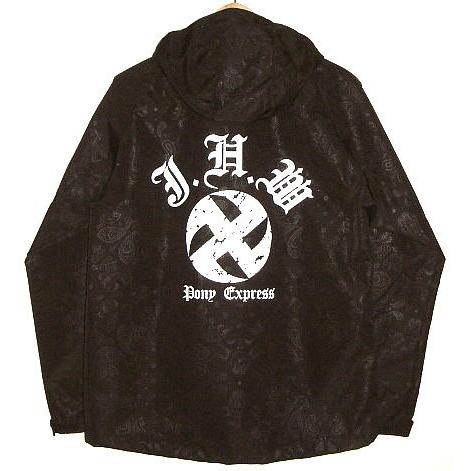 PONY EXPRESS ポニーエクスプレス 肉厚 ナイロン素材 ペイズリー柄 シェル パーカー ジ...
