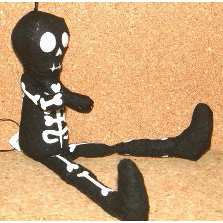 R4T メキシカンスカル 【ウーピースカル】 ぬいぐるみ ドール 人形 ストラップ (黒) メキシコ...