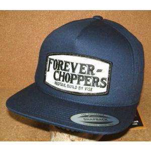 VISE レッドテイル バイカー仕様 コットンツイル 刺繍 ワッペン 付き フラットバイザー キャップ [FOREVER-CHOPPER] 紺 REDTAIL バイス ウェストライド ハーレー｜junkhousewest