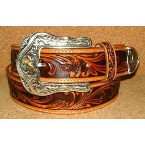 Tony Lama（トニーラマ） ウエスタンベルト WESTERLY RIDE BELT BROWN