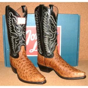 本物 【TONY LAMA トニーラマ】 最高級 オーストリッチ ダチョウ 皮革製 ウェスタンブーツ...