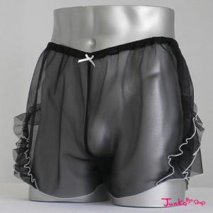 シースルー フレアーパンツ ブラック セクシー 日本製 メンズショーツ 男性用パンティ 男性用女性下着 ネコポス便可