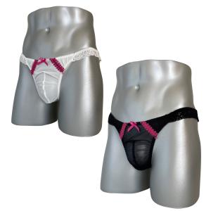 男性用スキャンティーブラック オフ ピンクフラワ...の商品画像