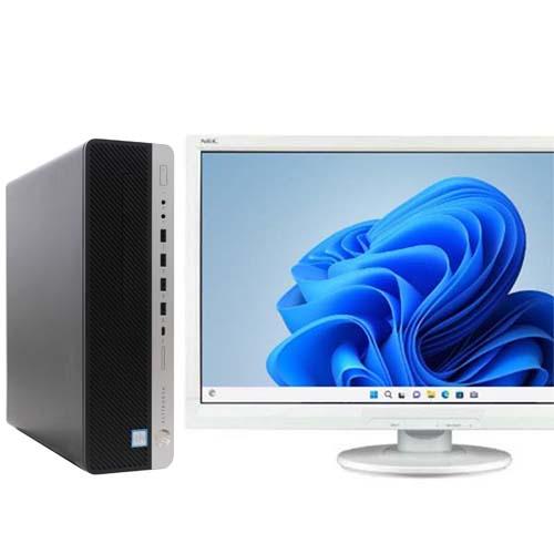 デスクトップパソコン HP EliteDesk 800 G4 SFF 中古 2017年モデル 液晶セ...