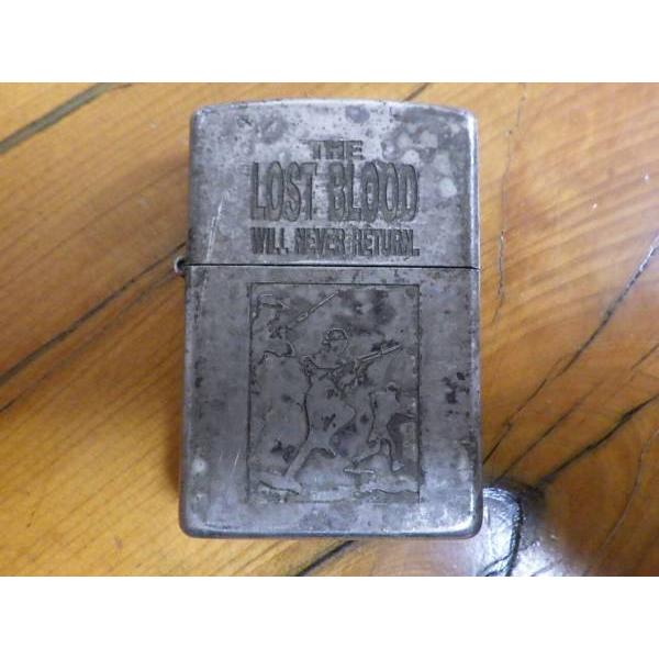 ヴィンテージ レア物 ミリタリー LOST BLOOD ジッポー ZIPPO 1999年式 AのXV...