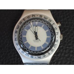 SWATCH◇クォーツ腕時計/アナログ/レザー/NVY/NVY/ycs102// : セカンド