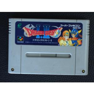 希少 任天堂 スーパーファミコン ROMカセット カセット ENIX エニックス DRAGONQUEST ドラゴンクエスト 1 2 品番: SHVC-DQ 管理No.15014｜junkyardchikuwa