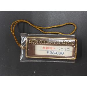 オリエント ORIENT ジェミニ 水晶時計 オールド クォーツ 腕時計用 新品販売時 展示タグ プ...