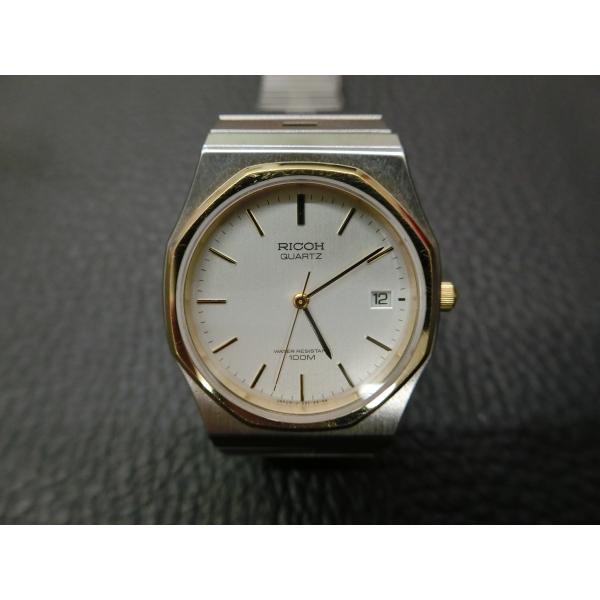 リコー RICOH クォーツ QUARTZ アナログ時計 3針 デイト クォーツ 腕時計 型式: 2...