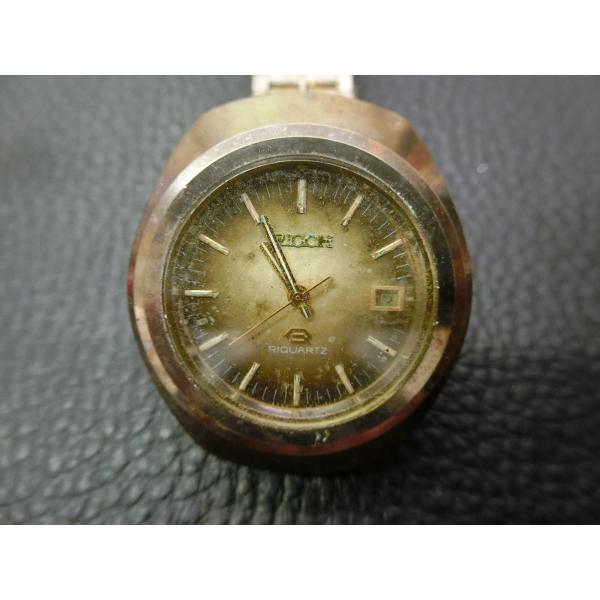 リコー RICOH リクォーツ RIQUARTZ アナログ時計 3針 デイト クォーツ 腕時計 型式...