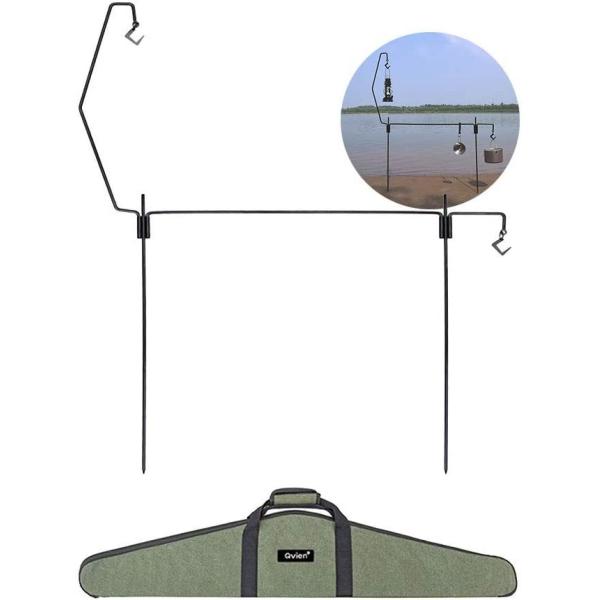 Qvien ランタンスタンド ランタンサポート ランタンハンガー スチール 多機能 コンパクト アウ...