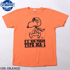 No.BR78895 BUZZ RICKSONS × PEANUTS S/S T-SHIRT“TYPE MA-1”｜junkyspecial