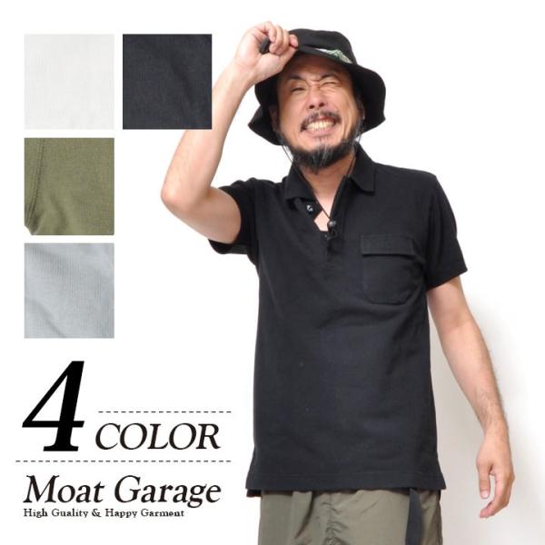 ポロシャツ ゆったり 鹿の子 無地 厚手 アメカジ 21337