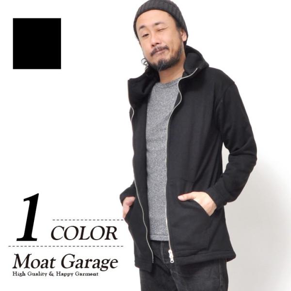 モッズコート 黒 ブラック スウェット素材 アメカジ