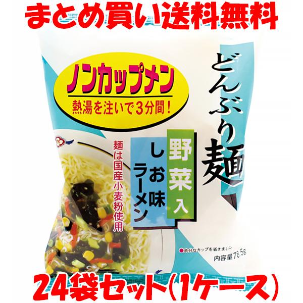 トーエー どんぶり麺 野菜入 しお味 ラーメン 78.5g×24食(1ケース) まとめ買い送料無料
