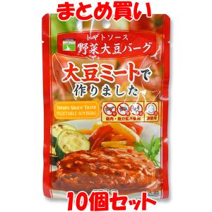 三育 トマトソース 野菜大豆バーグ 100g×10個セット まとめ買い｜junmaru