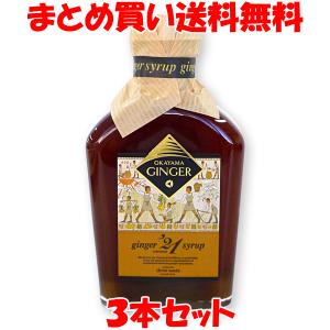 瀬戸内ファーム おかやまジンジャーシロップ レギュラータイプ three seeds スリーシーズ 岡山 農薬不使用新生姜 希釈 160ml×3本セット まとめ買い送料無料