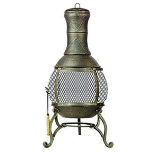 Deckmate Corona 3 Ft. High Outdoor Steel Chimenea Fireplace Model 28063