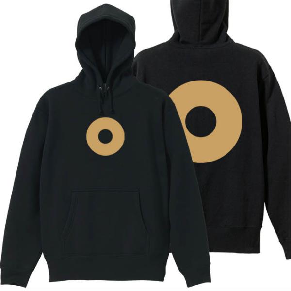 キッズ 戦国武将 プルオーバーパーカー 加藤清正 ブラック 130 150 家紋 蛇の目 プリント色...